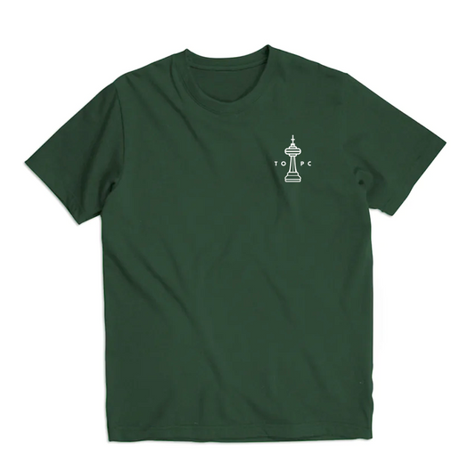 "Forest Thought Green" Embroidered Tee